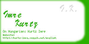 imre kurtz business card